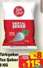 TÜRKŞEKER TOZ ŞEKER 3 KG TÜRKŞEKER TOZ ŞEKER 3 KG